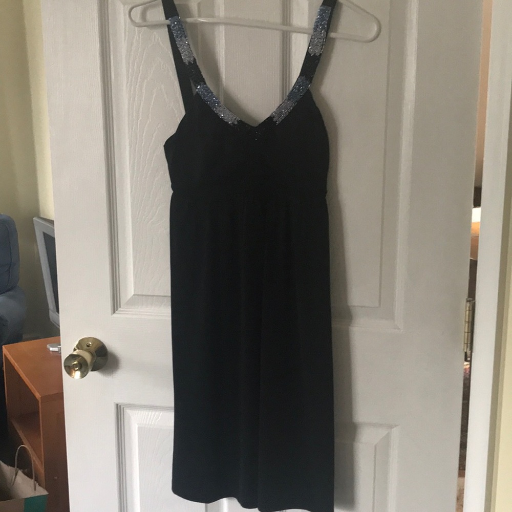 Black dress with beading detail NWT